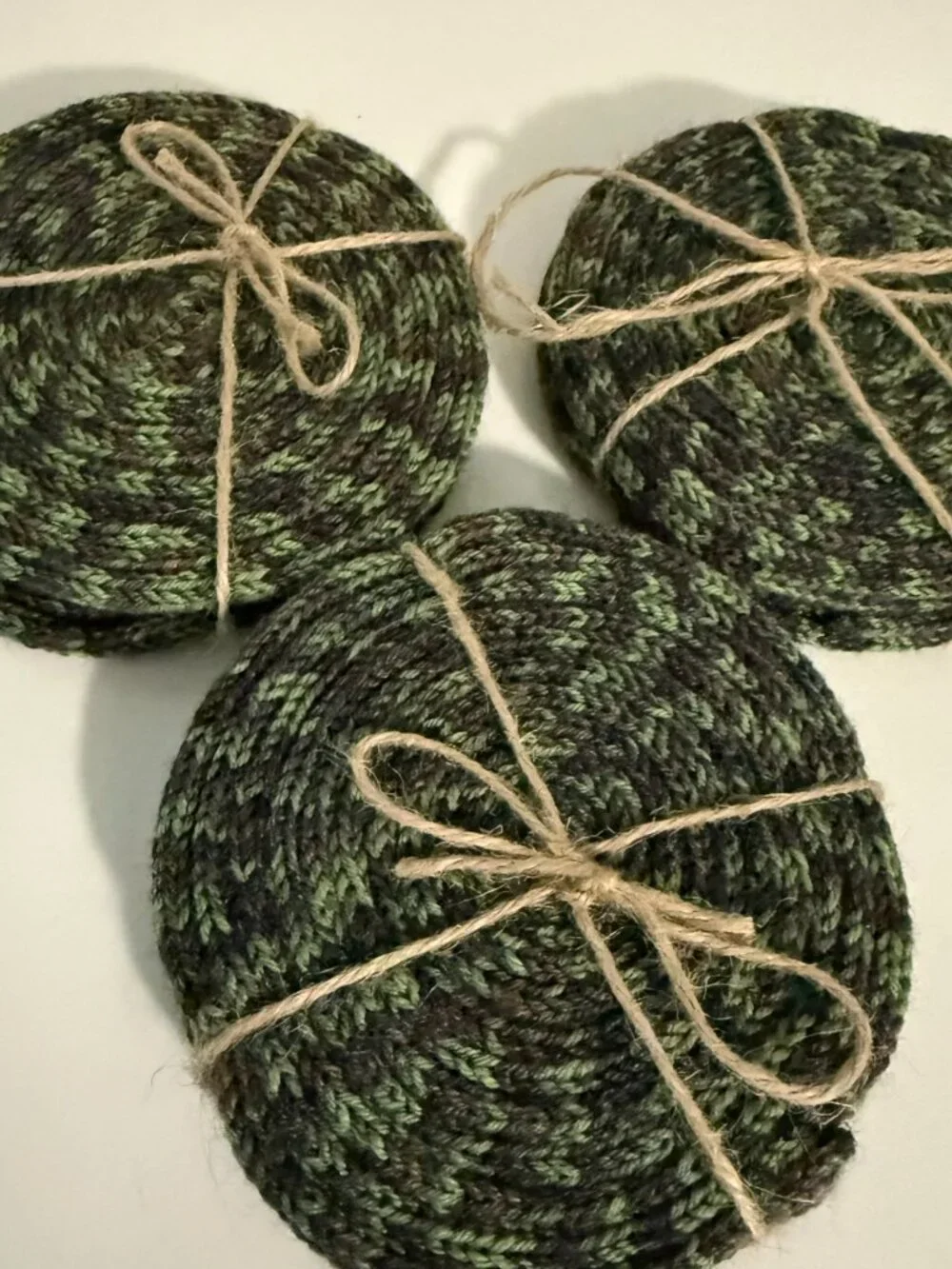 4 Handmade Crocheted Coasters, ~5